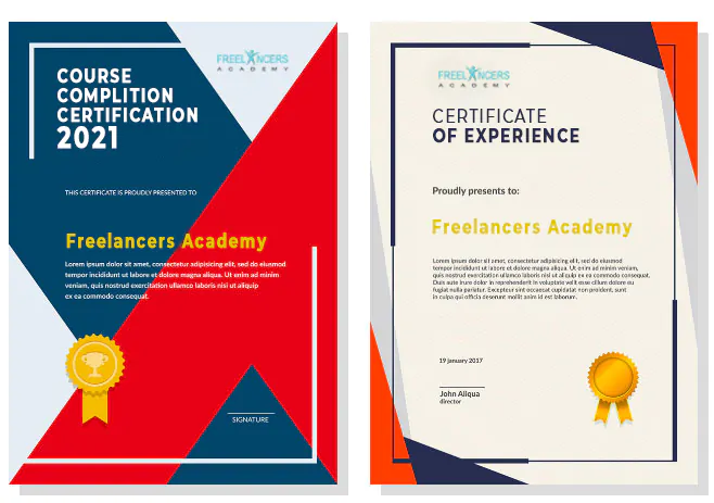 digital marketing course certification and Experience letter