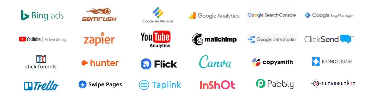 Digital marketing tools we teach
